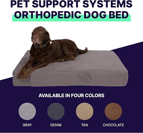 Miniatura 2 de Pet Support Systems cama ortopédica lavable Espuma de memoria perro, pequeño, 22 pulgadas x 16 pulgadas x 4 pulgadas, gris carbón