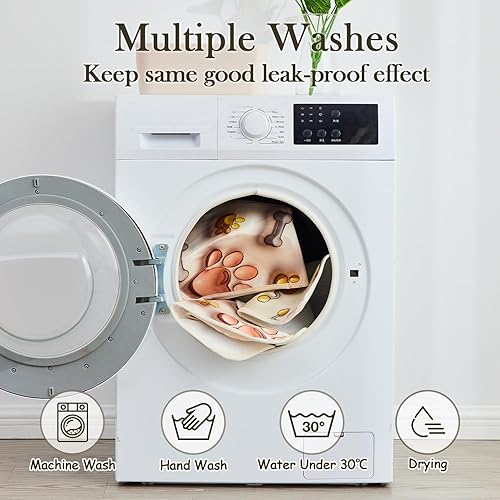 Miniatura 6 de Qeils Almohadillas reutilizables para cachorros, almohadillas lavables para orina para perros, 2 unidades de 18 x 24 pulgadas, 3D superabsorbentes,