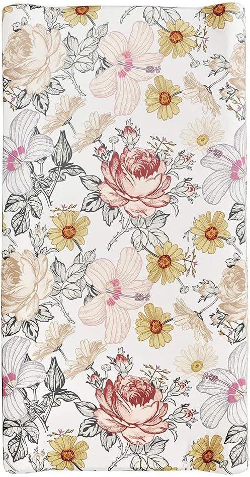 Floral Crib Sheet and Changing Pad Covers