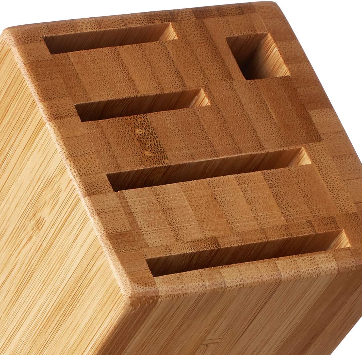 Shun Slimline Knife Block, 6 Slot Knife Holder, Made from Genuine Bamboo, Kitchen Storage for Professional and Home Chefs