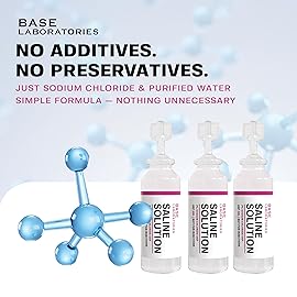 BASE LABORATORIES 7% Saline Solution for Nebulizer Machine | Saline Solution for Inhalation & Nasal Irrigation | High 7% Concentration l (25 x 2) 50 Vials 5ml Unit Dose