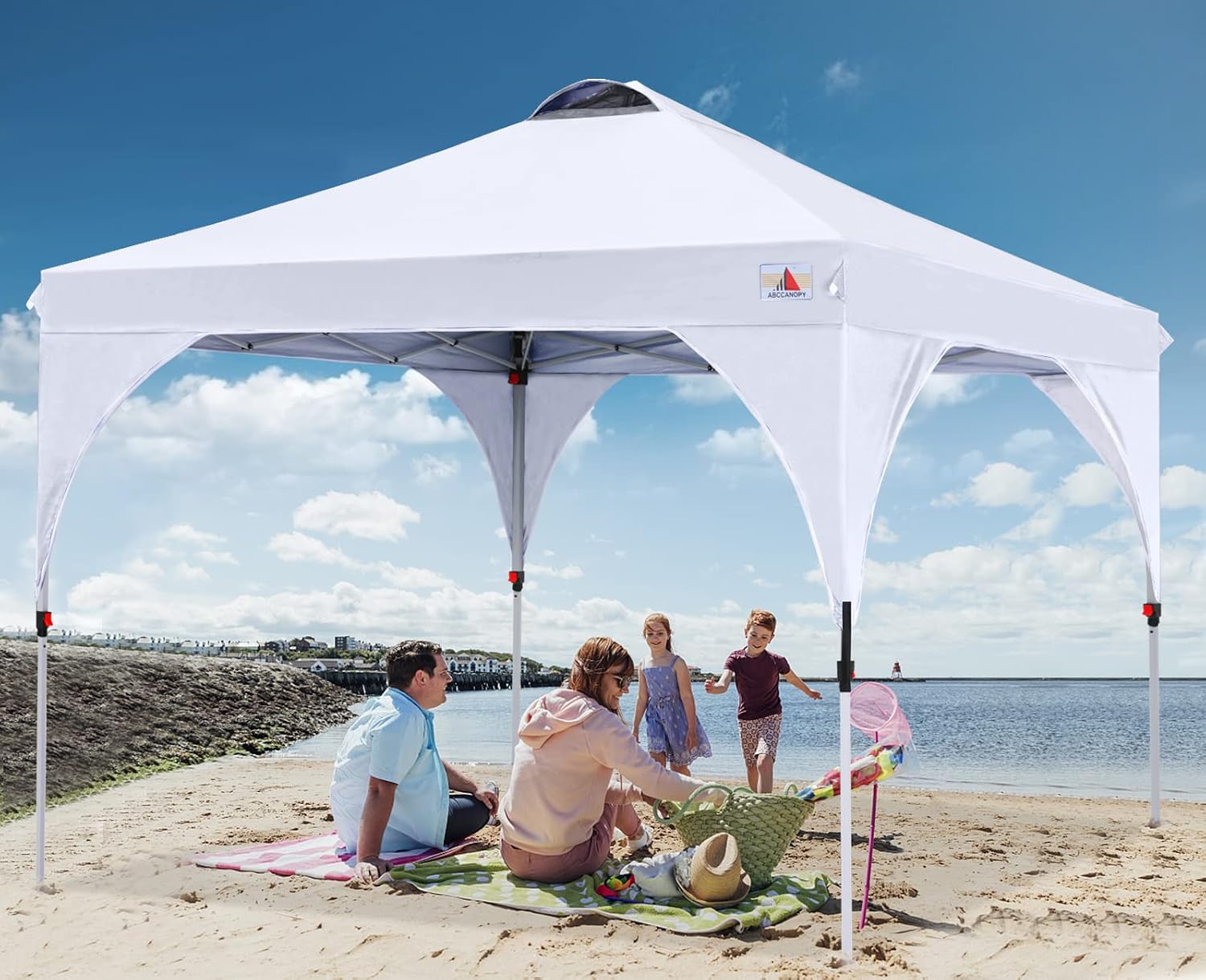 Брезентовая палатка ABCCANOPY с 3-ступенчатой регулировкой вентиляции в одно касание, потолок 2,5 м / 3 м на открытом воздухе, легкая большая брезентовая палатка с мешком для транспортировки, изоляционный тент с высоким давлением воды и аксессуарами, фото 8