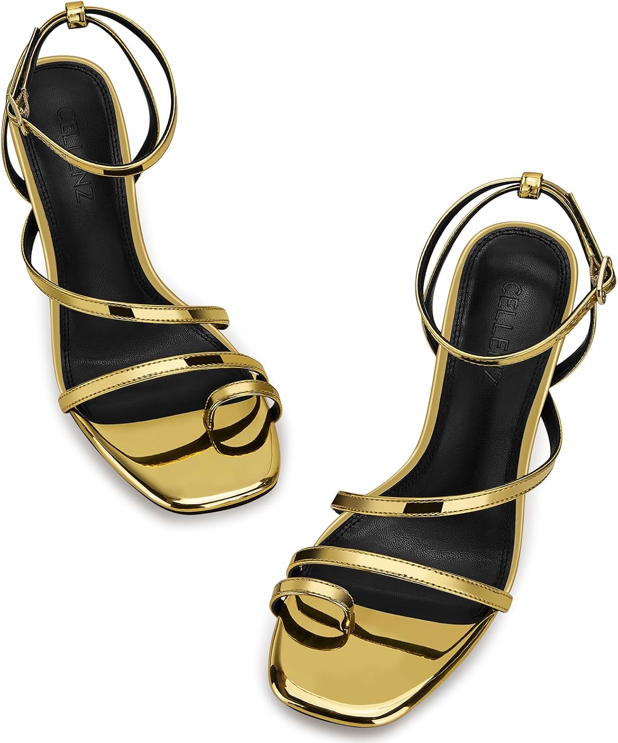 CELLENZ Strappy Women High Heels: Comfortable Open Toe Stiletto Heel Sandal image 5