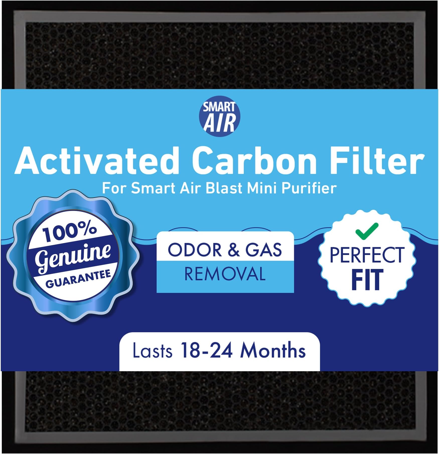 Blast Mini VOC Filter - Carbon Filter Replacement For Blast Mini Purifier - Helps Eliminate Odors, Ozone, NO2, SO2, VOC's - 1 Count