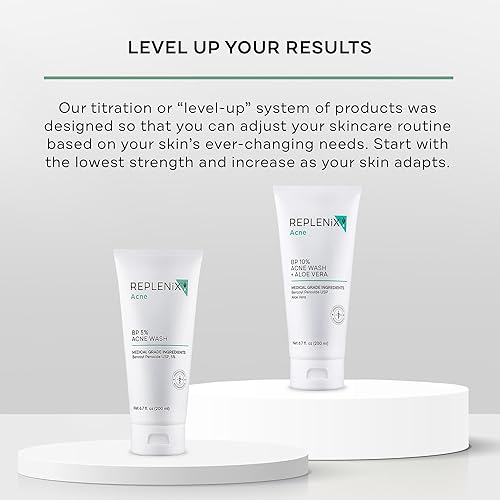 Miniatura 10 de Replenix Lavado de peróxido de benzoílo al 10 limpiador avanzado para el acné para la cara y el cuerpo 67 onzas