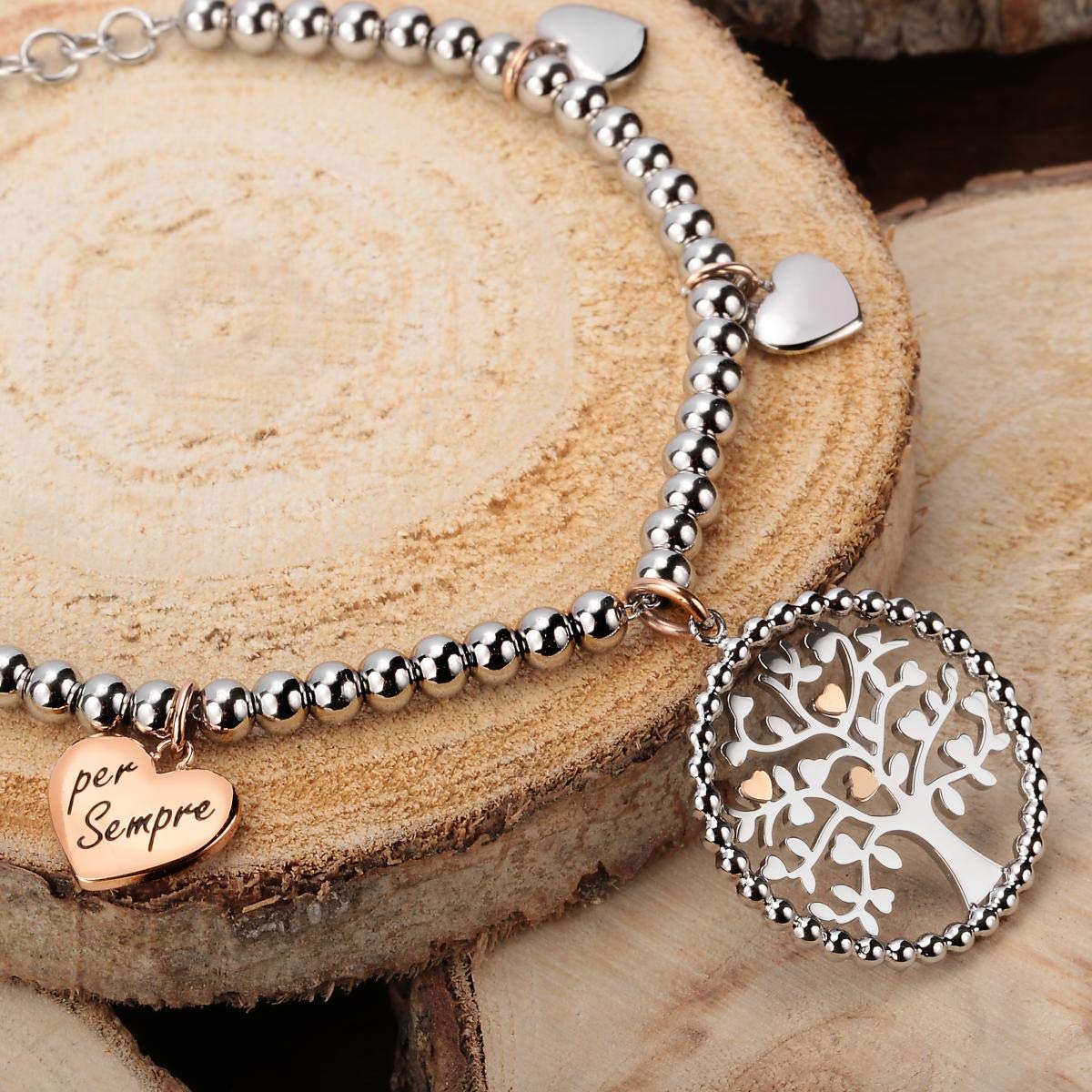 Morellato Bracciale da donna, Collezione Talismani, in acciaio, Albero della Vita, Idee Regalo Donna - SAQE13