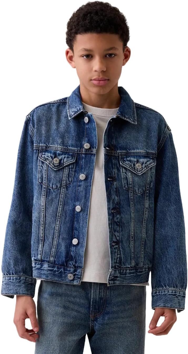 GAP Boys' Icon Denim Jacket