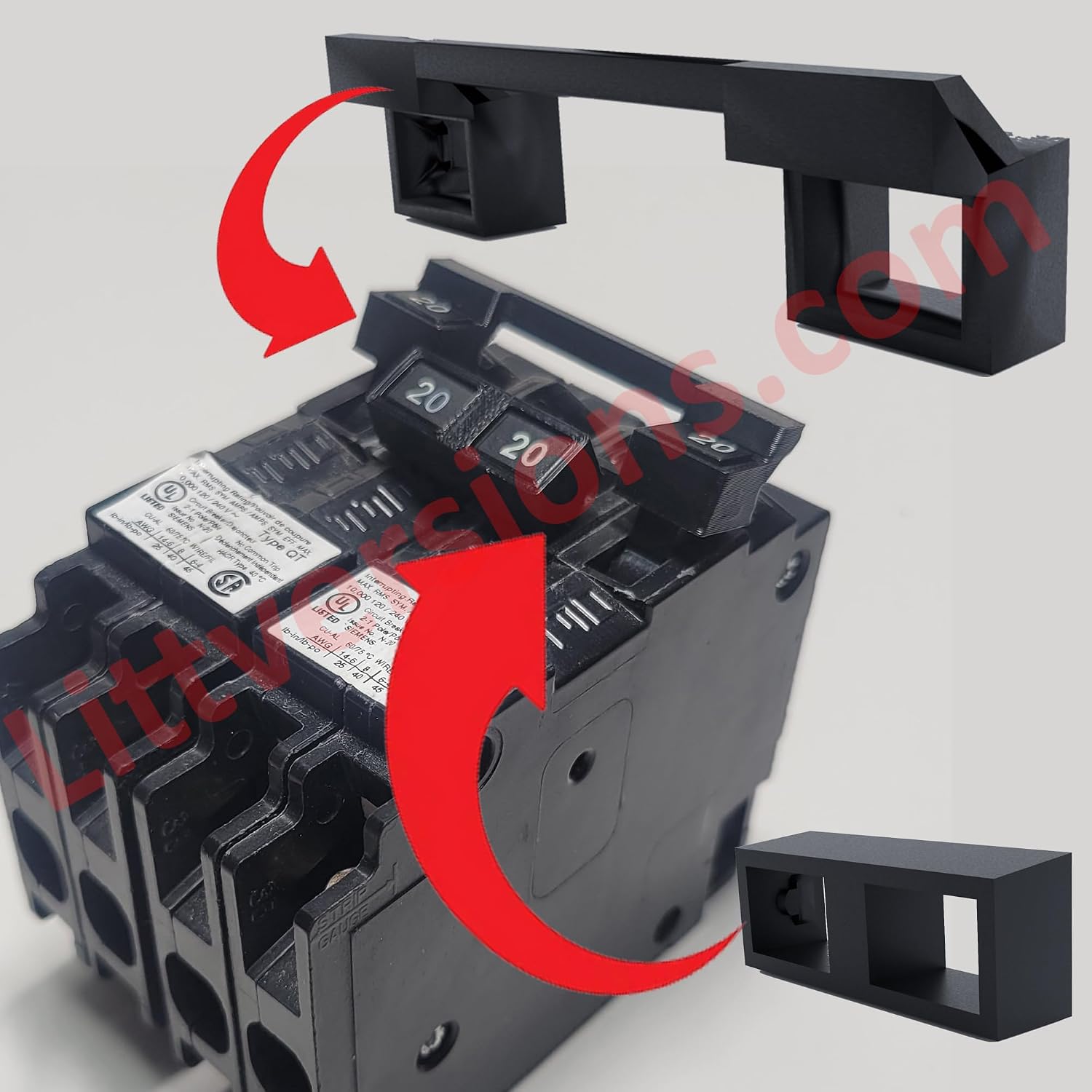 10 Pack Handle Tie for Joining 5 Outside and 5 Inside Quad Eaton Cutler Hammer Breakers Common Trip BR BQ THOW Type Breakers