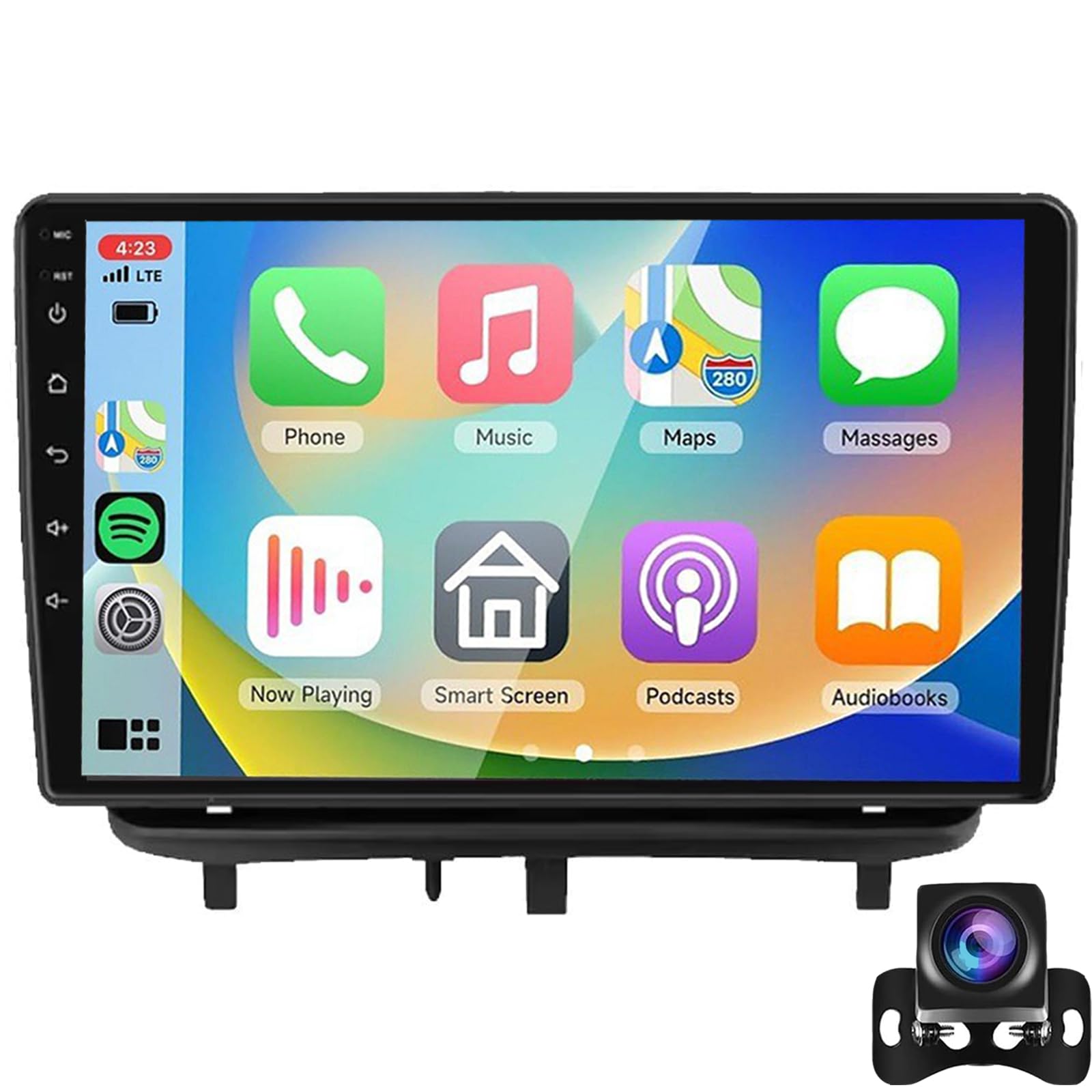 CarPlay Radio For O-pel Corsa D 2007-2012, 9" IPS Touchscreen Radio Supports Wireless Android Auto & MirrorLink SWC Bluetooth Microphone AM/FM RDS USB DSP Navigation, And Reversing (Color:WIFI 2G+32G)