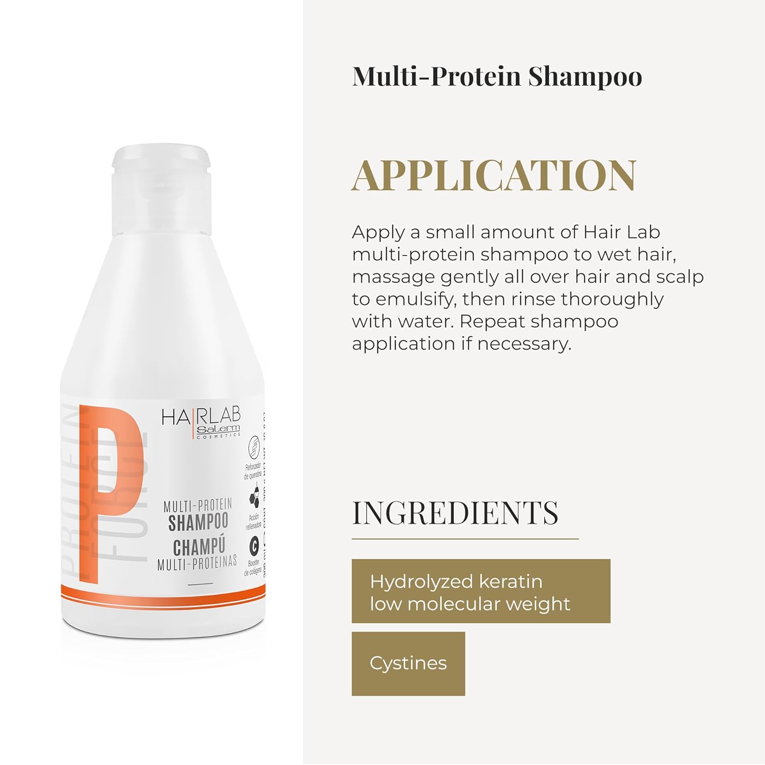SALERM - Fortifying Shampoo - Multi-Protein Hair Lab Shampoo - 300 ml - Helps Nourish and Strengthen Hair - Adds Volume - Paraben-Free