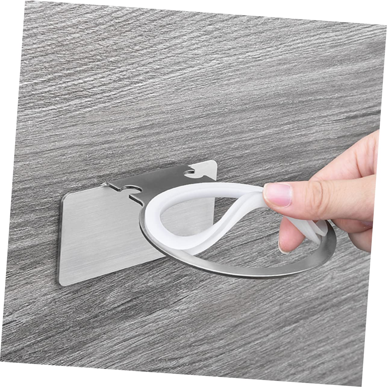 HEMOTON 2pezzi Porta Asciugacapelli Da Parete in Acciaio Inox Per Sala Trucco Bagno Argento Resistente Leggero Antiruggine Facile Installazione