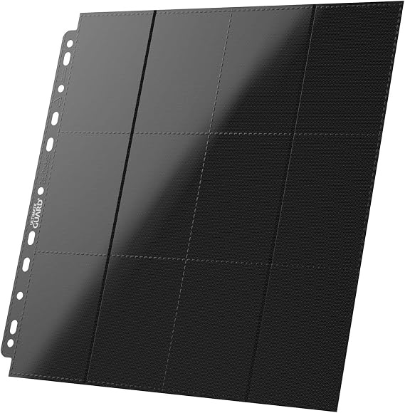 Ultimate Guard UGD010829 24-Pocket QuadRow Side-Loading Pages Album, Black