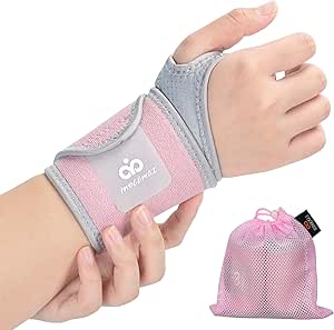 INDEEMAX Copper Infused Wrist Braces - 2 Pack Adjustable Support For Carpal Tunnel & Arthritis