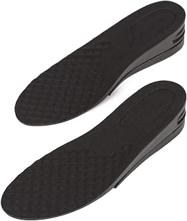 Height Increase Adjustable Elevator Shoe Lift Insoles for Men - 1 or 1.5 Inch Taller Heightening Liftkits - Size Small