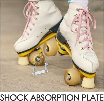 4pcs Roller Skate Plate Hardware Inline Skate Frame Repair Components Cushion Set for Professional Artistic 25mm