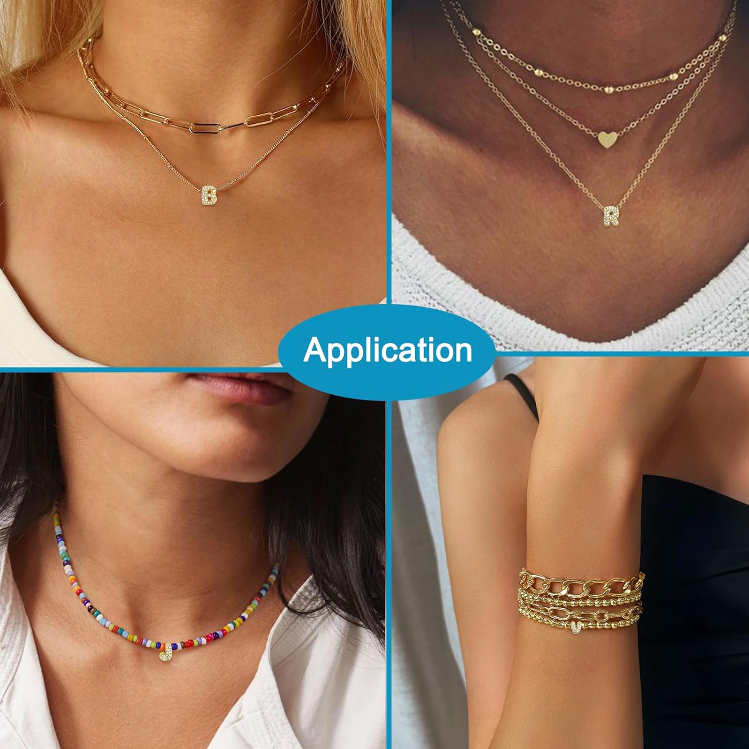 BETITETO 18K Gold Filled Bubble Alphabet Beads 26pcs Tiny Cubic Zirconia Brass A-Z Letter Charms for Jewelry Making Initial Necklace Bracelets Gift DIY Craft - Image 7