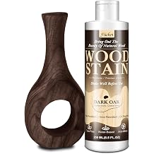 Wood Stain 8.5oz - Dark Oak | Water Based Furniture Stain & Wood Varnish for Indoor & Outdoor Wooden Furniture, Doors, Windows, Paneling, Cabinets | Low Odor Non-Toxic, Dye Fast, Multiple Finishes