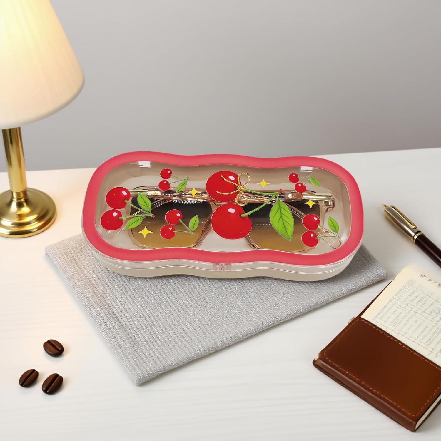 Glasses Case Hard Shell, Cute Eyeglass Cases for Girls Women image 3