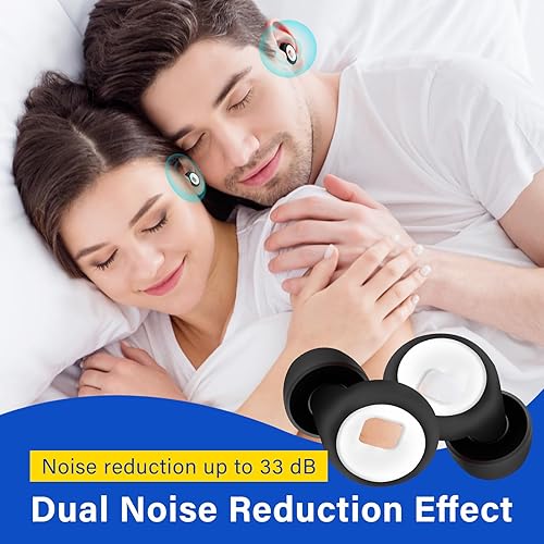 Miniatura 8 de Tapones para los oídos para el ruido del sueño, tapones de silicona súper suaves y reutilizables, tapones para los oídos con reducción de ruido