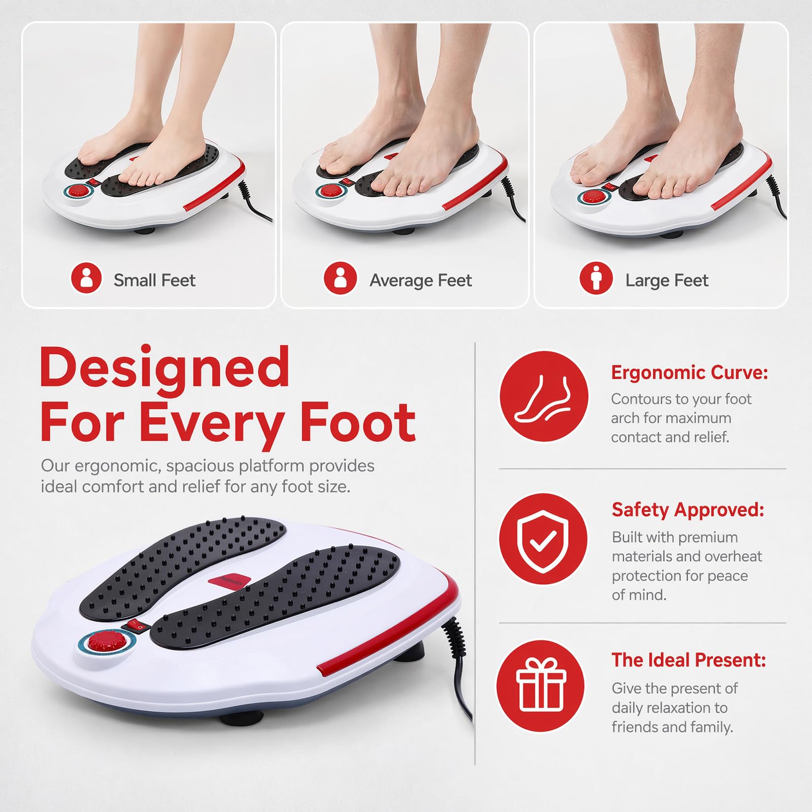 Masseur de pieds Stimulateur de circulation pour pieds et jambes, massage