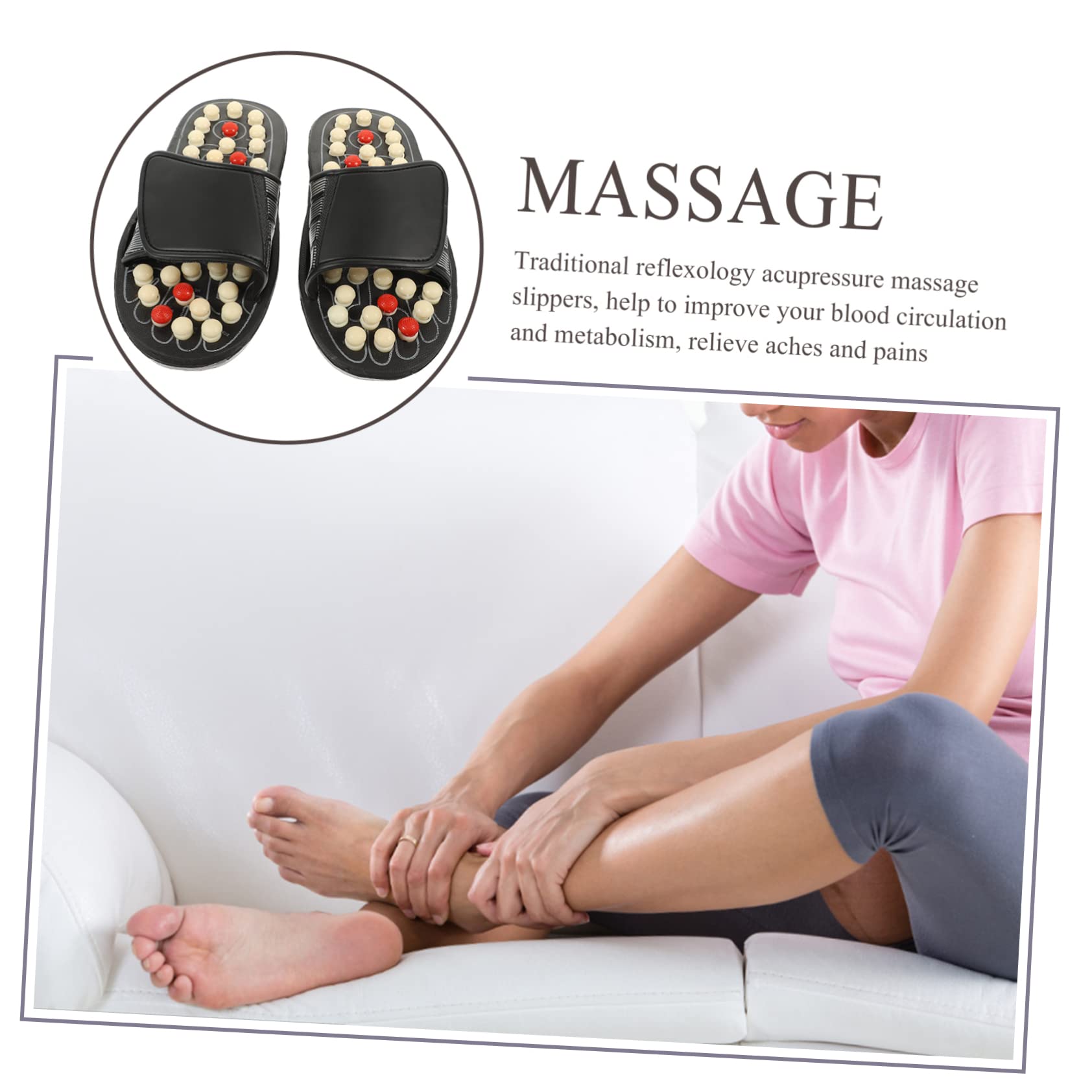 Akupunktur Massage Slipper für Damen und Herren Fußsohlenmassagegerät aus Pu und Eva Lindert Fußschmerzen und Entspannt zur Reflexzonenmassage zu Hause