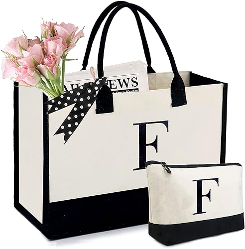 BeeGreen Bolsa de lona con bolsa de maquillaje