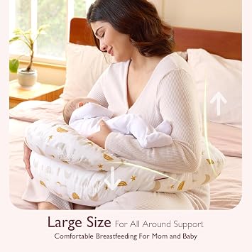 momcozy Nursing Pillow, Ergonomic Breastfeeding Support, Starry Sky