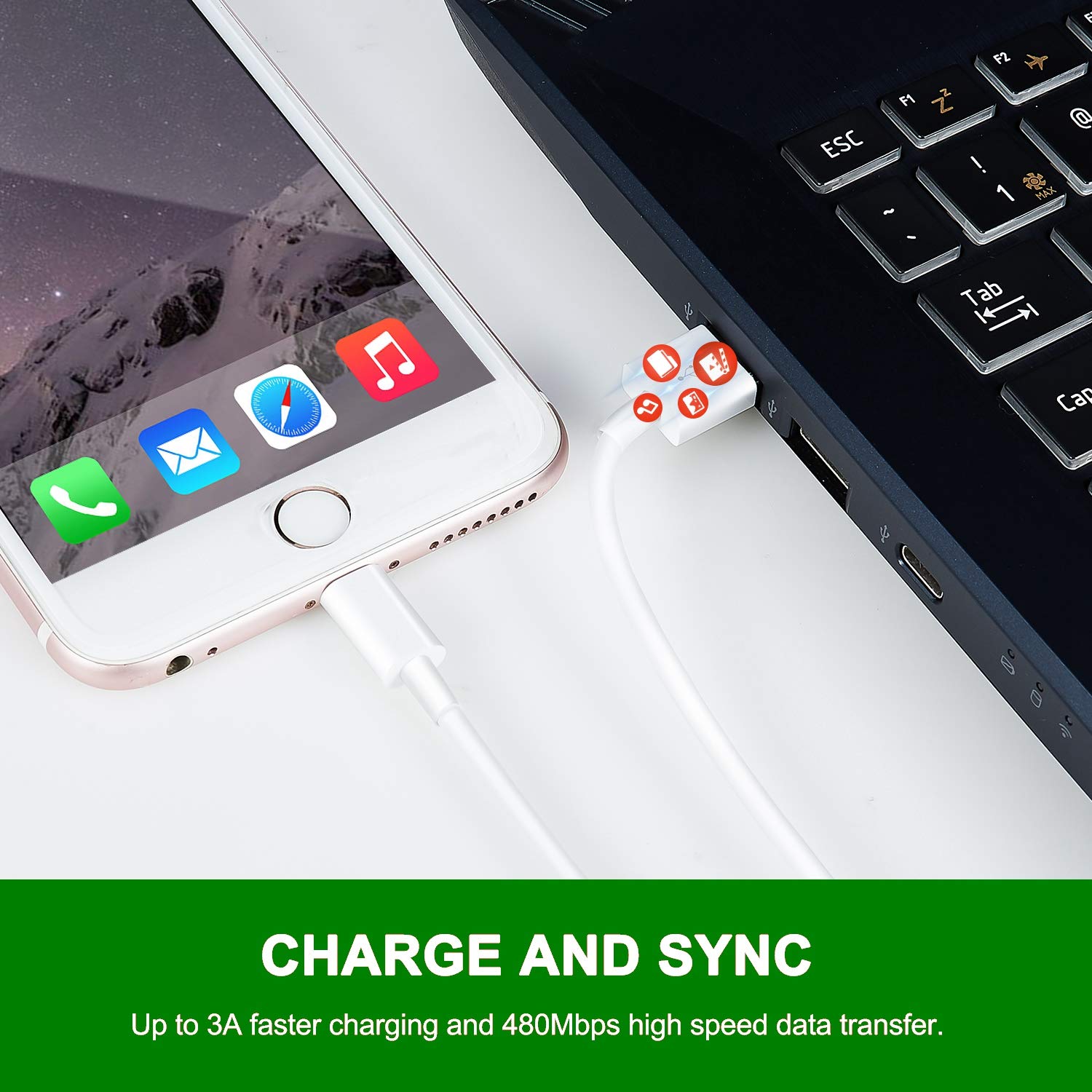 Atill iPhone Charger 3Pack 9FT Lightning Cable Extra Long iPhone Charger Cable Charging Cable Cord Compatible iPhone 14/13/12/12Pro/12ProMax/11/11Pro/11Pro MAX/XS/XS MAX/XR/X/8/8Plus/7/7Plus and More