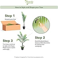 Vista 2 de Palmera de areca artificial de caña de oro Nearly Natural