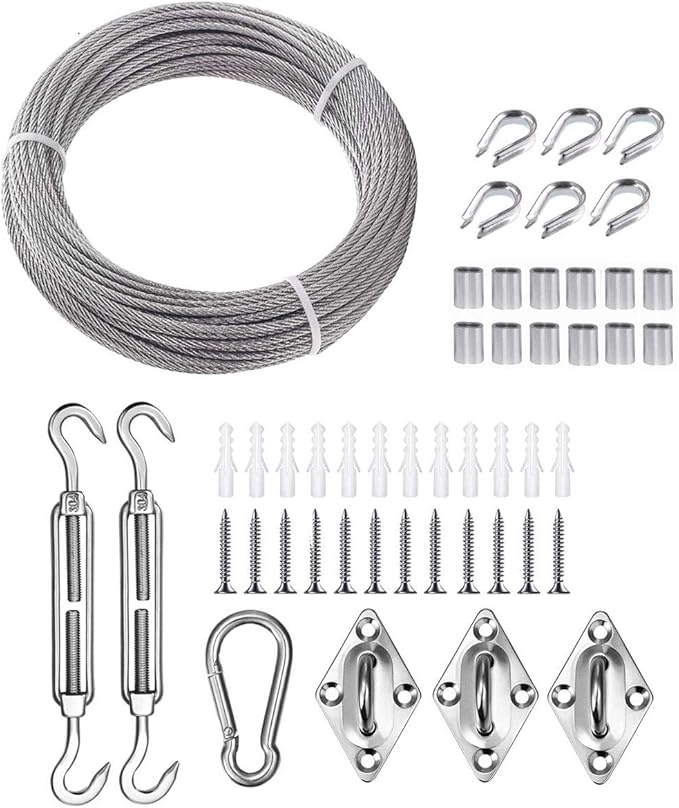 TooTaci Triangle Sun Shade Sail Hardware Kit,304 Stainless