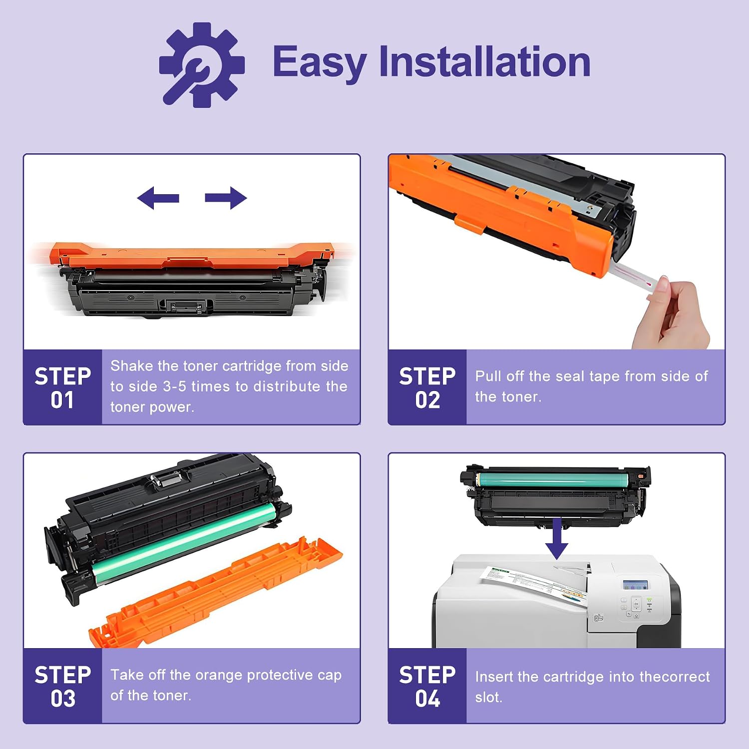 507X 507A Toner Cartridges 4-Pack High Yield, Compatible for HP 507X 507A CE400X CE401A CE402A CE403A, Replacement for HP Color LaserJet Enterprise M551 M570 M575 Series Printers (BK/C/M/Y)