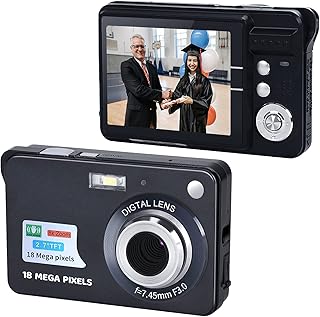 lifcasual Câmera digital portátil 720p filmadora de vídeo 18mp foto 8x zoom anti-vibração tela tft grande bateria de lítio embutida com bolsa de transporte cabo de carregamento usb para crianças adolescentes