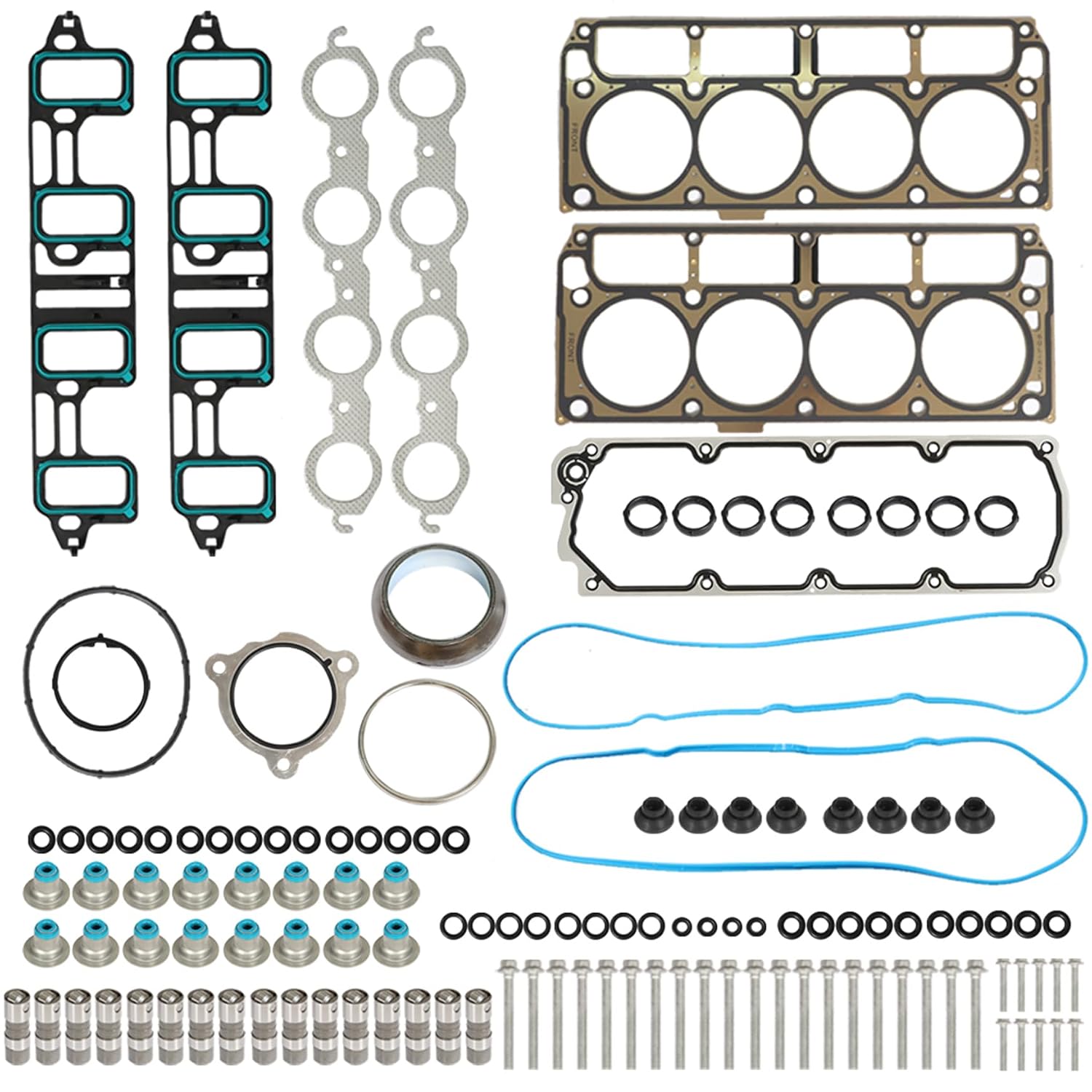 Silscvtt Head Gasket Set Bolts with Lifters Replacement for Express Suburban Savana Sierra 6.0L 6.2L 2007-2016