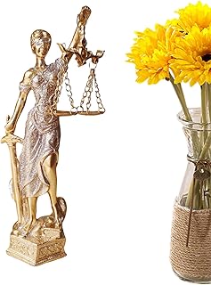Shakven Blind Lady Justice Statue | Justice Fairness Goddess Statue,Lady Justice Statue Resin Fairness Sculpture Greek Roman Goddess Statue,Resin Blind Law Lady Sculpture for Home