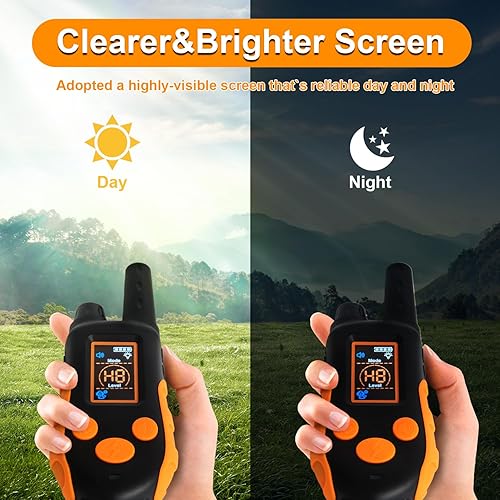 Miniatura 7 de Collar de entrenamiento impermeable con 4 modos de entrenamiento seguros, collar E de perro de 3300 pies con control remoto (para perros de 8 a 120