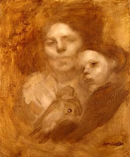 iiRTTFiRT Famous Prints Pictures Wall Print Artwork Mother and Child by Eugène Carrière Graffiti Painting for Home Decor 60x90cm