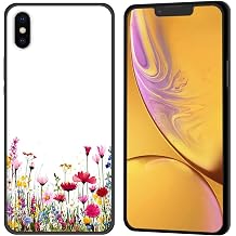 for iPhone XR Case,Premium Soft Silicone Rubber Anti-Scratch Shockproof Full-Body Protective Bumper Case Cover for iPhone XR, Watercolor Wildflowers