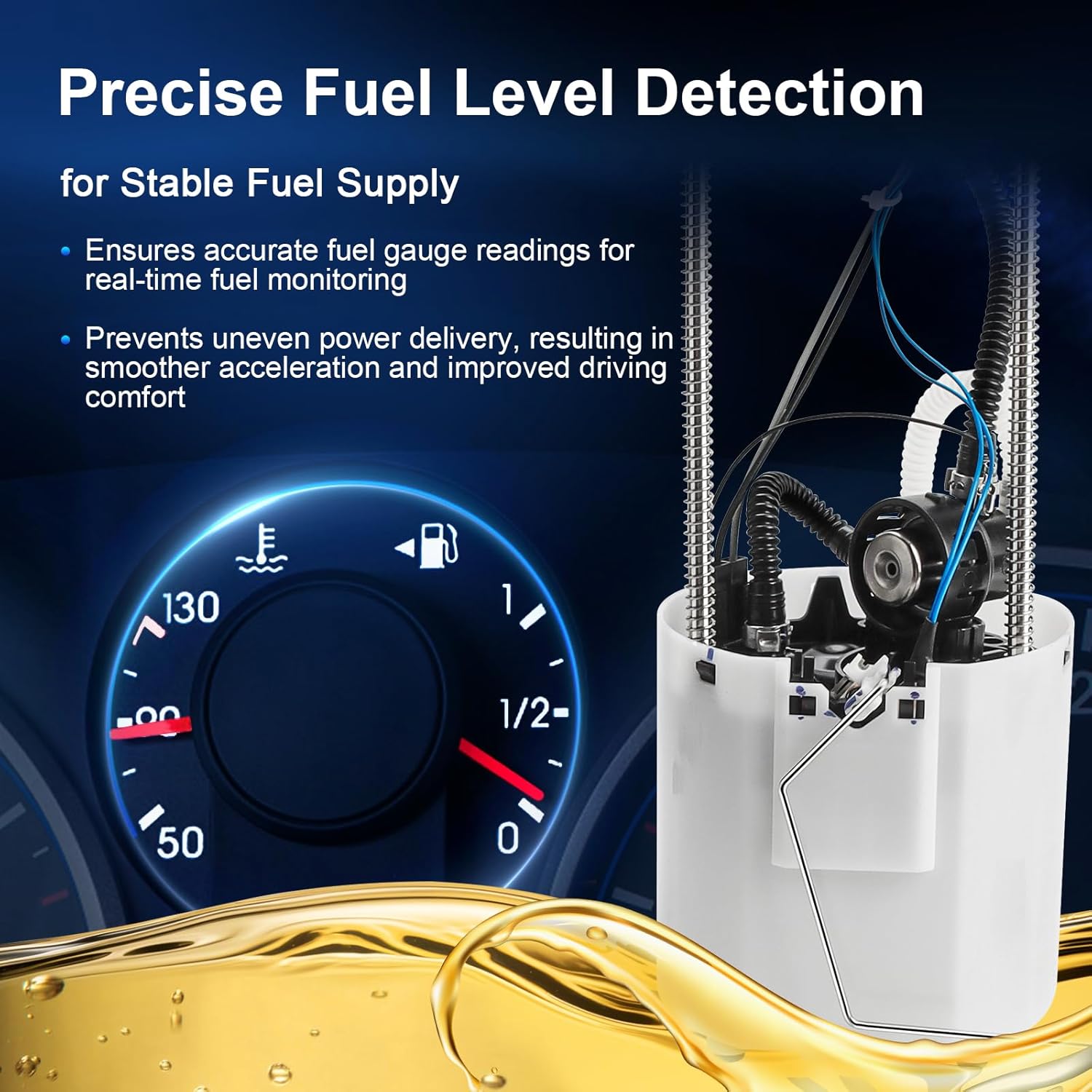 Electric Fuel Pump Assembly Compatible with Chevy Silverado GMC Sierra 1500 2010 2011 2012 2013 4.8L 5.3L 6.2L, Replace E4005M FG1057 19257093 P77036M 66121