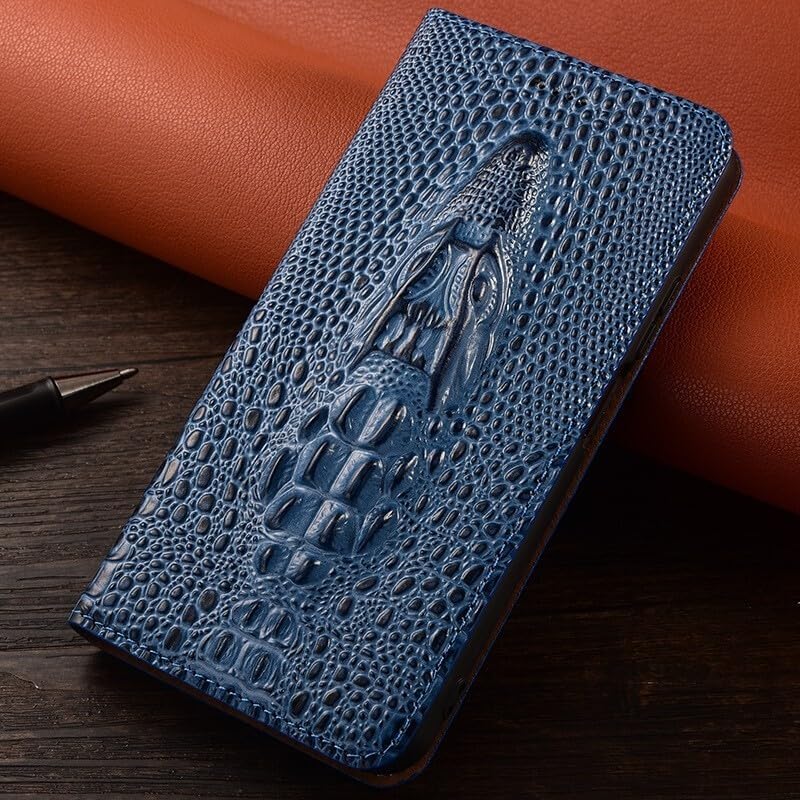 Étui pour iPhone 13 en cuir bleu à clapet pour vos déplacements