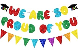 We Are So Proud Of You Banner Graduation Decorations