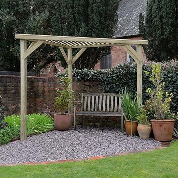 Forest Garden Slatted Corner Pergola