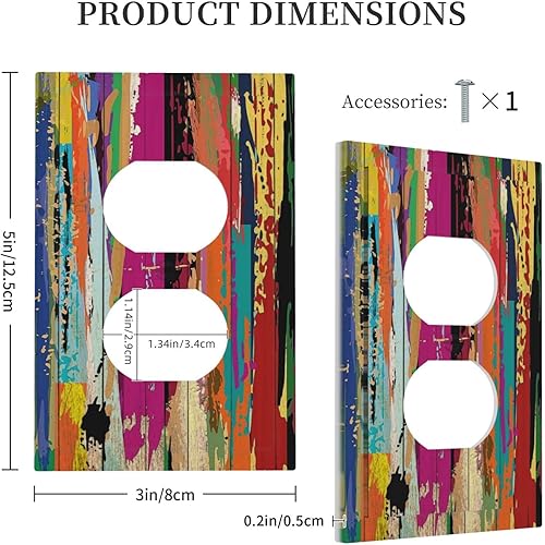 Vista 61 de Cubiertas decorativas de salida de estrella de mar playera, tablero de madera azul de concha de mar de 1 banda, decoración individual GFCI, placa