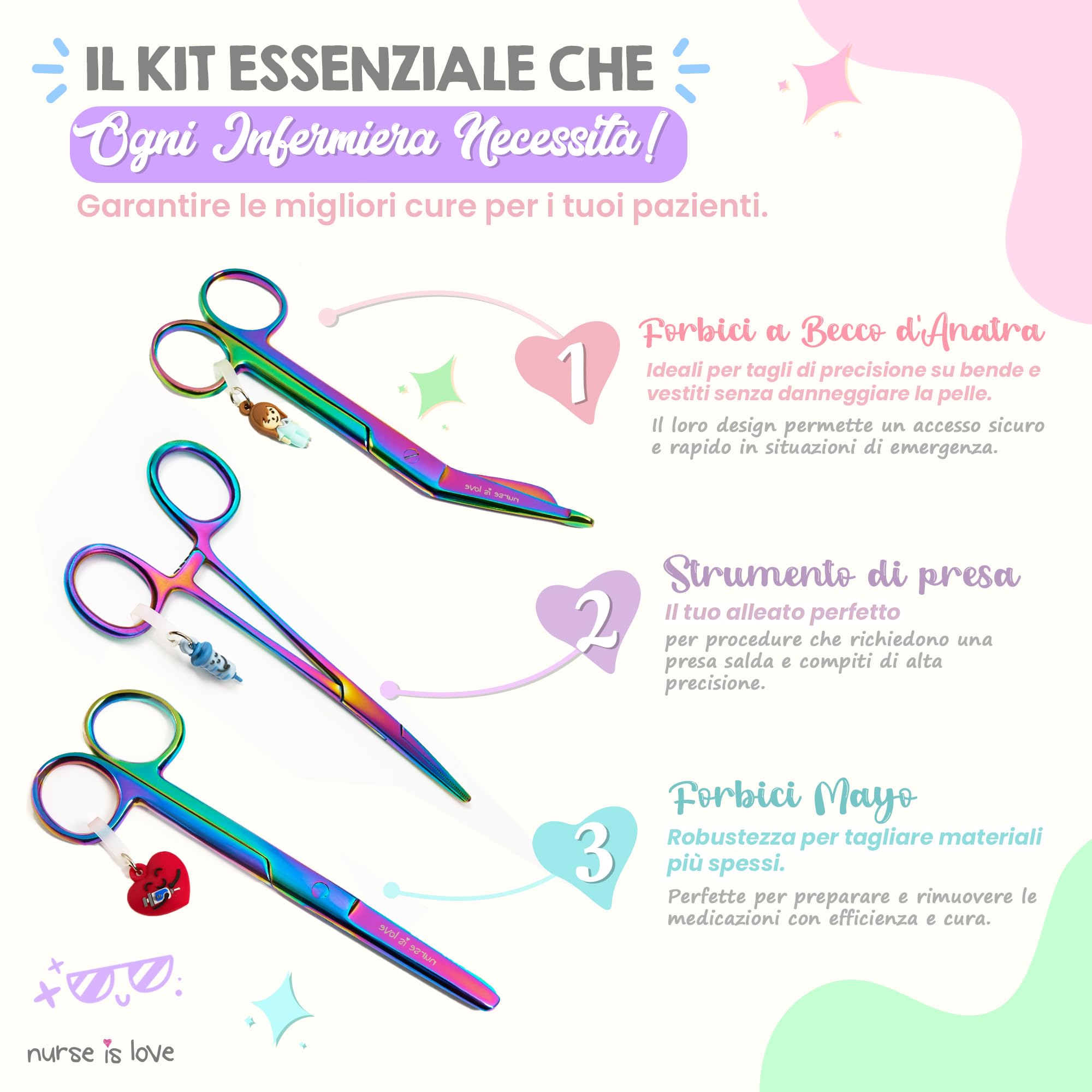 Set Nurse Is Love per Infermiera e TCAE (3 pezzi). | Organizer