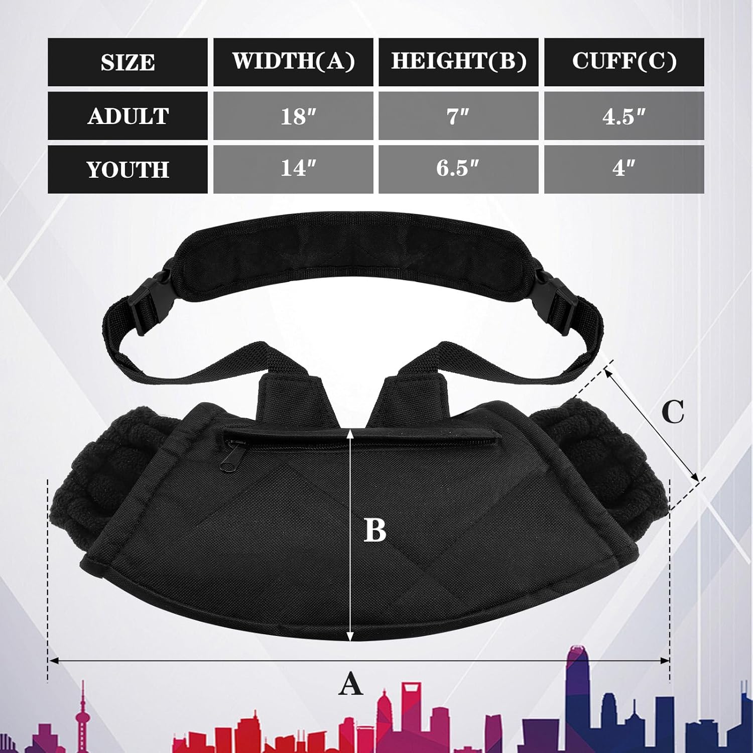 VioraWhite Football Hand Warmer and Sleeves Set in Use