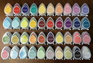 40-Pack Craft Ink Pad Stamps DIY Multicolor Craft Stamp Pad for Kids Finger-Print Drawing, Paper, Wood Fabric & Scrapbooking