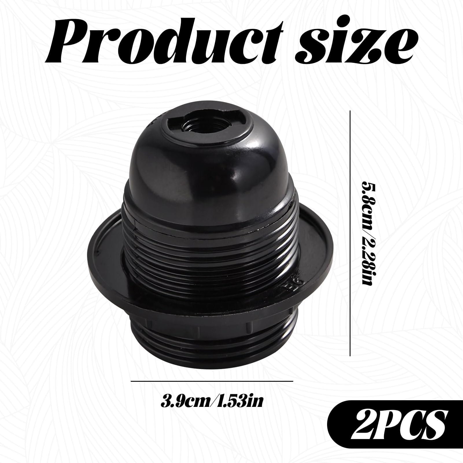 Grosion 2Pcs E27 Lamp Holder,Edison Screw ES E27 Light Fitting Bulb Holder,Light Bulb Pendant Socket,Table Lamp Fittings with Shade Lampshade,for Table Ceiling Pendant Light - Image 2