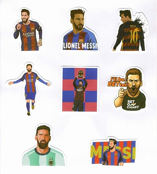 Amazon Co Jp メッシ ステッカーセットa 8枚入り St Messi01 文房具 オフィス用品