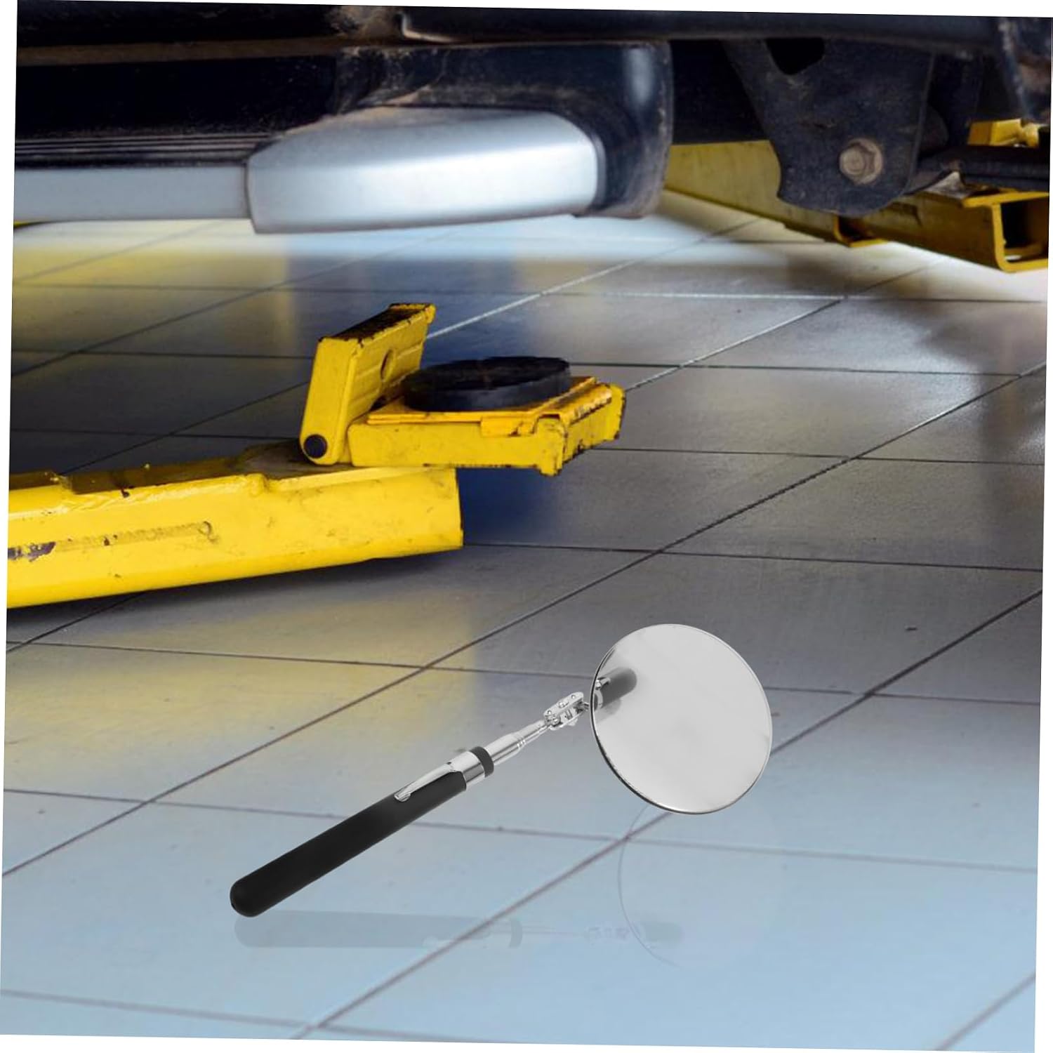 Ciieeo Telescoping Inspection Mirror with Large Mirror for Enhanced Visibility Portable Extendable Tool for Vehicle Inspections and Mechanic Tasks