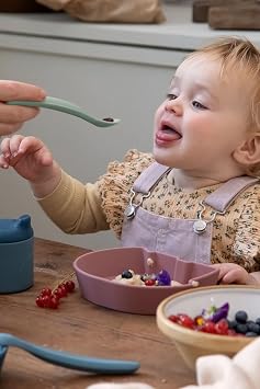 Meleni Baby 4'lü Silikon Mama Kaşığı - Diş Kaşıyıcı Bebek Beslenme Kaşığı Silikon Kaşık Bej, Pembe, Gri, Yeşil