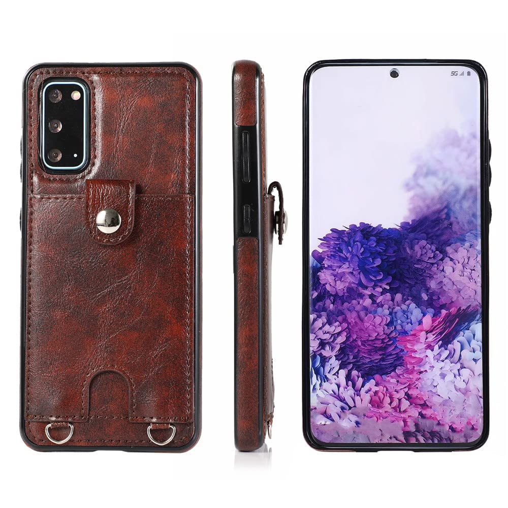 Étui Portefeuille Cuir Samsung Galaxy S8 Plus Housse Rabat Support Marron - 8